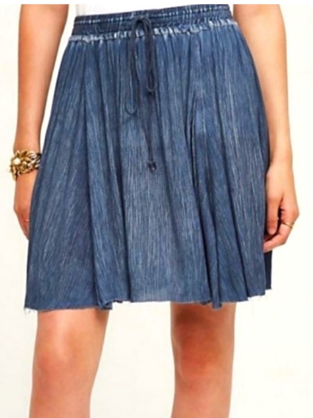 NWT Anthropologie FLOREAT Tipira Blue Sunwashed Skirt XS